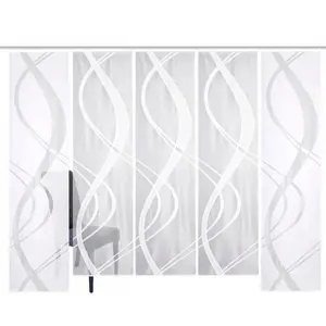 Раздвижная штора TIBASA на панельной каретке, 5 шт., полупрозрачная Home Wohnideen, белый