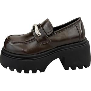 Y6T Лоферы женские коричневые, черные, темно-коричневые, цвет Dark Brown