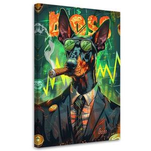 Картина арт-принт KUNSTLOFT Dog Boss, зеленый