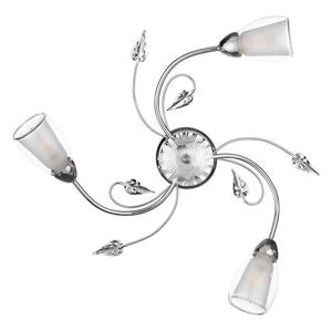 Потолочный светильник ONLI Liliana Typ A, прозрачное стекло / железо - 3 лампы - серебро