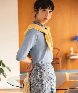 Вязаный пуловер MINA с рукавом 6/4 Suite L, цвет Saxophone [072]