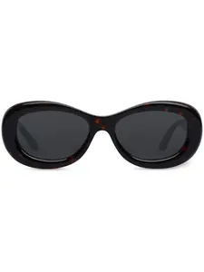 Солнцезащитные очки Reve в овальной оправе Courrèges, коричневый