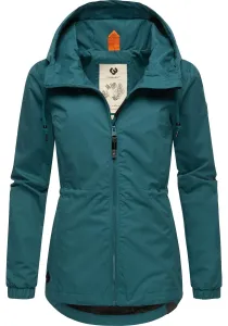 Верхняя куртка Ragwear "Данка" с капюшоном, стильная переходная куртка с большим капюшоном, синий