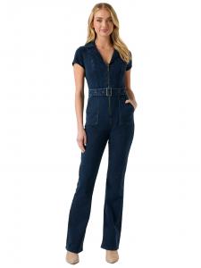 Комбинезон Никита из расклешенной джинсовой ткани Guess Factory, dark wash