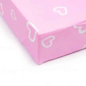 Простыня Amilian для детской кроватки 70х140 см, 100% хлопок, для ребенка, размер постельного белья: 140х70 см., розовый