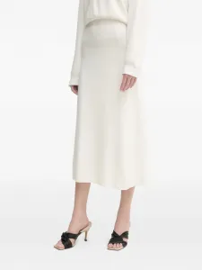 Юбка миди с эластичным поясом Oui, белый