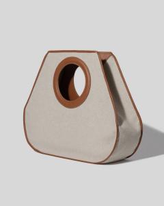 Холщовая большая сумка Roda L бежевого/коричневого цвета Hereu