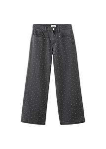 Джинсы с широкими штанинами MANGO TEEN Chispa, серый