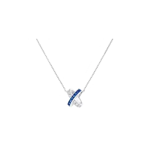 Подвеска Chaumet Jeux de liens из белого золота с голубыми сапфирами и бриллиантами