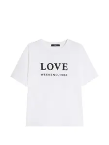 Футболка с графическим принтом Max Mara, белый