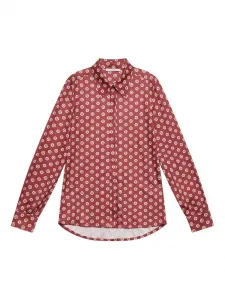 Рубашка с геометрическим принтом и воротником MALIPARMI, красный