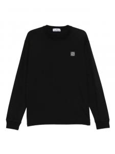Stone Island футболка с длинными рукавами и нашивкой Compass, черный