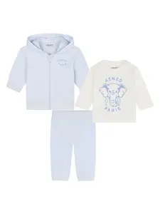 Спортивный костюм с логотипом Kenzo Kids, синий