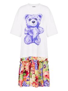 Moschino платье мини с цветочным принтом, белый