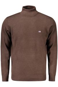 Свитер мужской Norway 1963 с высоким воротом и вышитым логотипом, коричневый