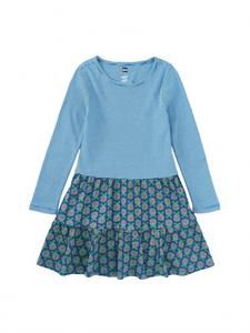 Платье для девочки с многоярусной юбкой и завитками, украшенное гортензиями Tea Collection, Hydrangeas