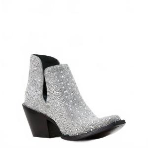 ARIAT Женские ботильоны Western Dixon Glitz & Bling X Toe Bootie серебристого цвета
