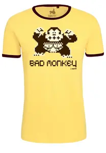 Logoshirt Футболка "Bad Monkey" с модным игровым принтом, коричневый