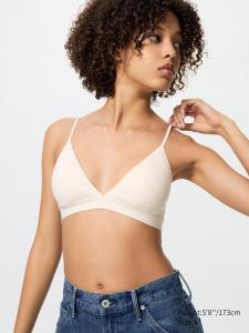 Ультраэластичный бюстгальтер без косточек, треугольная форма Uniqlo, 30 natural
