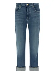 Джинсы с подворотами 7 For All Mankind, синий