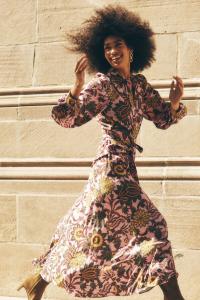 Платье рубашка макси от Martha Godet Boden, розовый