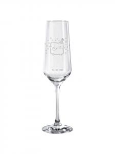 Бокал шампанского для тостов, без слов, в прозрачном бокале Mr. & Mrs. Panda