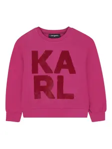 Толстовка с пайетками KARL LAGERFELD KIDS, розовый