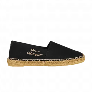 Ботинки Saint Laurent Embroidered Espadrille, черный