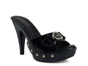 Сандалии Candie's Lorenna Platform Sandal, Black Patent Leather