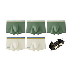 Мужские трусы бокс 5 штук Lee, черный/светло-бежевый