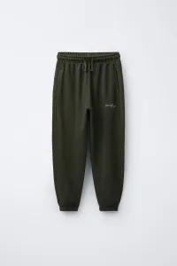 Спортивные брюки, окрашенные в готовом виде Zara, зеленый