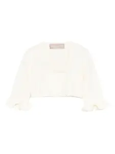 Кардиган с оборками La Stupenderia, белый