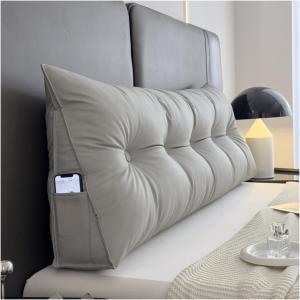 HBXNMOC Подушка-клин из искусственной кожи эргономичная для изголовья кровати со съемным чехлом