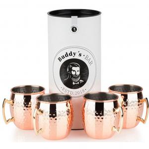Стакан Buddy Buddy´s Bar Moscow Mule, 500 мл, высококачественная нержавеющая сталь, эффект молотка Buddy'S, Kupferfarben/rot/braun/goldfarben