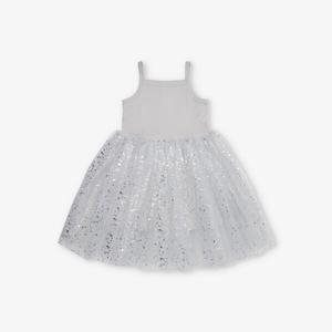 Платье-Пачка из хлопковой смеси с блестками, 1-8 лет Bob & Blossom, серебряный