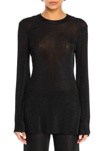 Металлический трикотажный топ Ines черного цвета Ser.O.Ya, черный