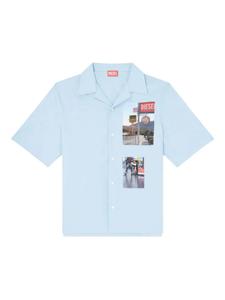 Рубашка с графическим принтом Diesel S-Brack-A-Ajfy, синий