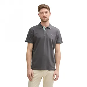 Поло с коротким рукавом Tom Tailor 1027713 Basic Contrast, серый