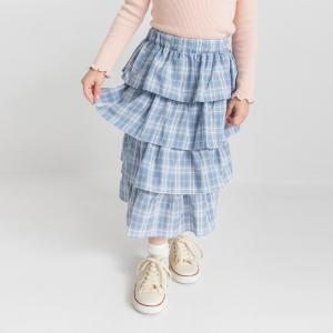 Длинная юбка в клетку с ярусами Branshes, цвет Saxophone