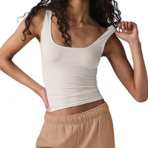 Женская майка без рукавов Alo Yoga, слоновая кость