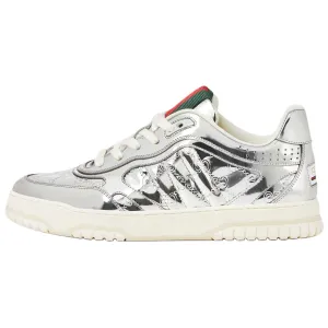 Низкие кроссовки для скейтбординга Re Web, мужские, серебристые GUCCI, Original Shoe Box Included