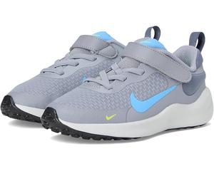 Детские кроссовки Nike Revolution 7 (Toddler/Little Kid) Nike Kids, Cement Grey/University Blue/Light Carbon