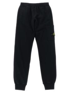 Нашивка с логотипом для джоггеров Stone Island Junior, черный