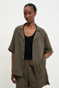 Хлопковая рубашка Answear.Lab, зеленый