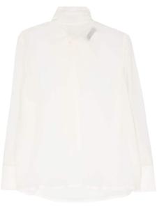 Прозрачная блузка с завязками на воротнике Fabiana Filippi, белый