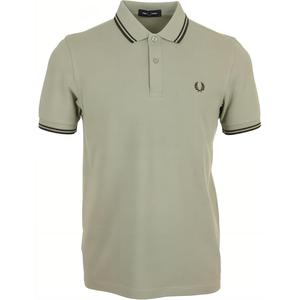 Поло с двумя пуговицами FRED PERRY, серый