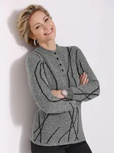 Классический вязаный свитер "Пуловер" Classic, серый