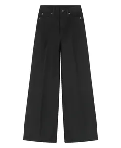 Широкие джинсы с металлическими пуговицами Calvin Klein, черный