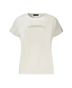 Белая футболка из хлопка с тисненым логотипом. North Sails, белый