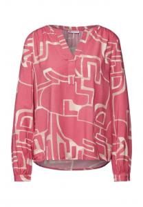 Блузка-Рубашка с разрезом по горловине Street One, красный